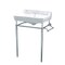 Whitehaus Rctnglr Basin China Console W/ Sgl Hole Faucet Drill, Chrm Leg Supports WHV024-L33-1H-C - alternate 1
